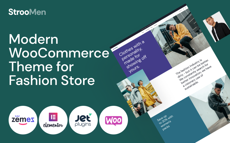 мужская мода электронная коммерция магазин woocommerce тема