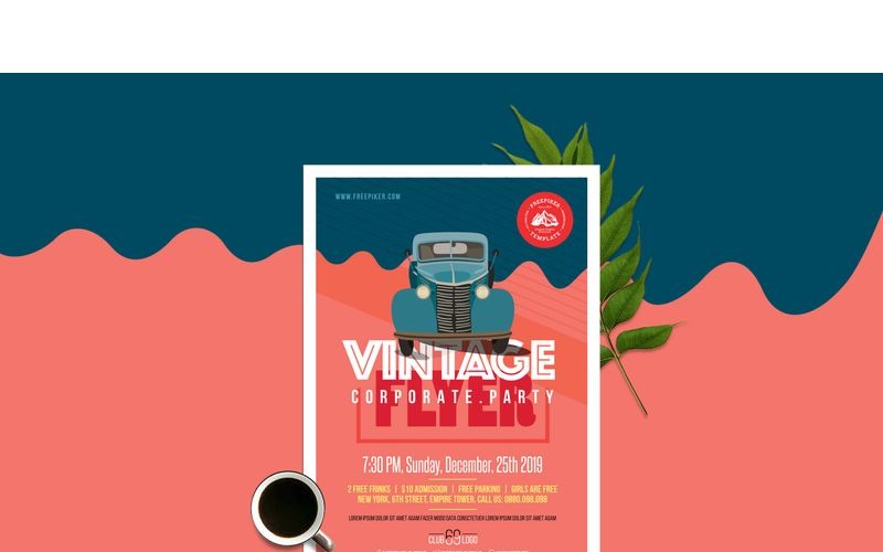 Vintage Poster For Party & Event - Corporate Identity Template