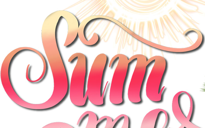 Clipart y patrones de la colección de verano - Ilustración