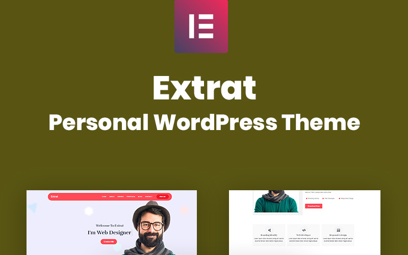 Extrat - 个人投资组合响应式 WordPress 主题