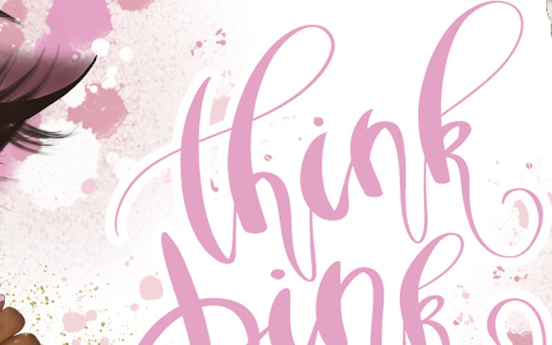 Think Pink Clipart & Patterns - Ilustracja