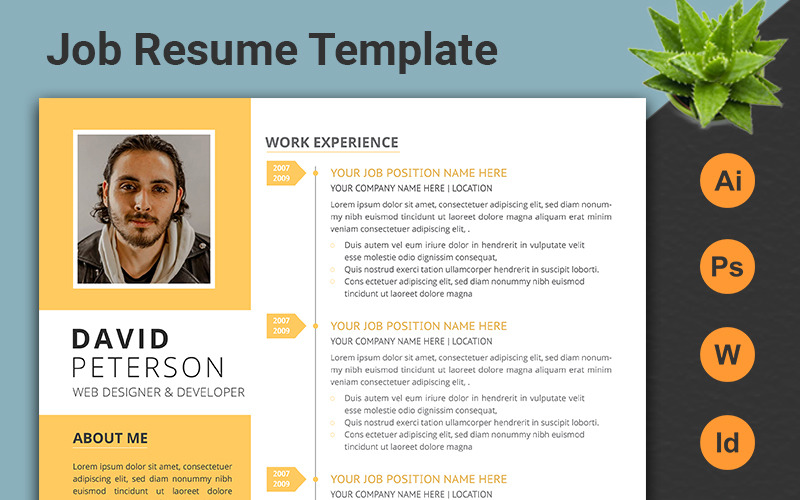 Download Резюме "Word CV Resume Template" / Word CV Resume Template - Резюме на тему графика cv rsume template fully layered a4 paper size modern minimal letter profational creative eaditable word indesign cvdesign docx jobecv elegent