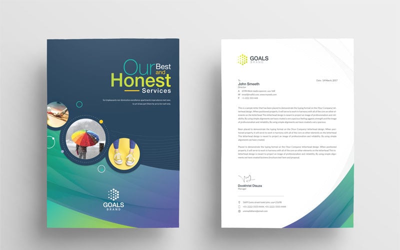 Download Фирменный стиль "Blue Color Letterhead - Corporate Identity Template" / Blue Color Letterhead - Corporate Identity Template - Фирменный стиль на тему графика letterhead a4 branding both side letterhead business clean corporate identity docx elegant envelope folder letter head invoice new pad template