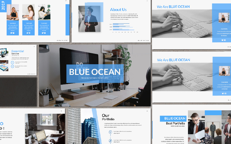 BLUE OCEAN-presentatie - Keynote-sjabloon