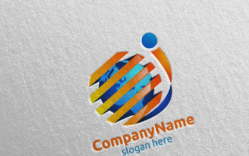 Download Шаблон логотипа "Global for Modern Technology World Sphere Concept Design Logo Template" / Global for Modern Technology World Sphere Concept Design Logo Template - Шаблон логотипа на тему графика fast thunderbolt electric flash icon light bolt electricity power 3d thunder automotive games logo travel electrician computers computer networking cloud