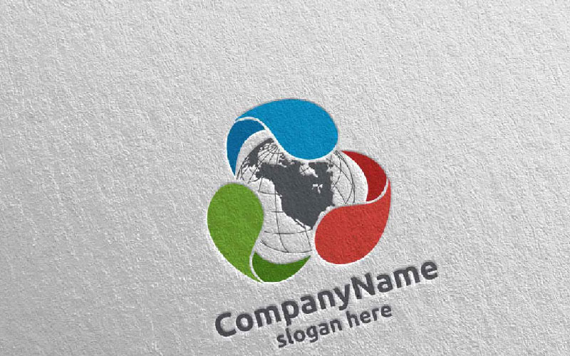 Download Шаблон логотипа "Global Modern Technology Design 2 Logo Template" / Global Modern Technology Design 2 Logo Template - Шаблон логотипа на тему графика transport communication connect connection internet web technology modern network vector logo globe earth world global media social planet icon sphere