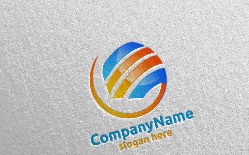 Download Шаблон логотипа "Global Modern Technology Design 6 Logo Template" / Global Modern Technology Design 6 Logo Template - Шаблон логотипа на тему графика transport communication connect connection internet web technology modern network vector logo globe earth world global media social planet icon sphere