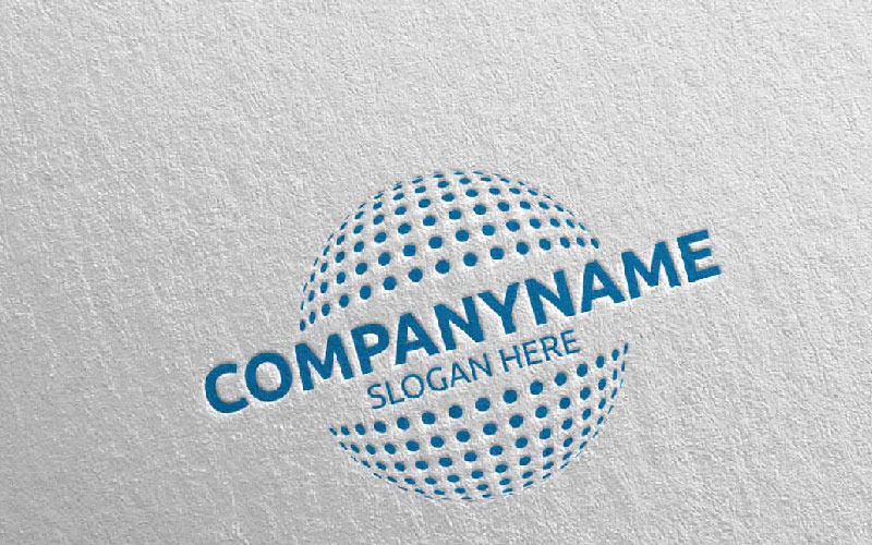 Download Шаблон логотипа "Global Modern Technology Design Logo Template" / Global Modern Technology Design Logo Template - Шаблон логотипа на тему графика transport communication connect connection internet web technology modern network vector logo globe earth world global media social planet icon sphere