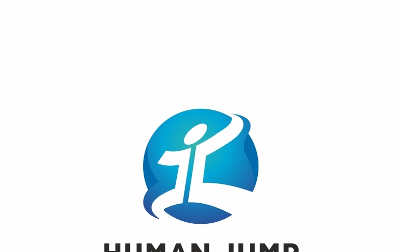 Download Шаблон логотипа "Human Jump Logo Template" / Human Jump Logo Template - Шаблон логотипа на тему графика boy child children colorful colourful dream fun girl happy human jump kid kids kindergarten learning media multimedia people play school