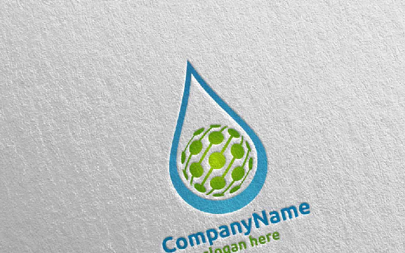 Download Шаблон логотипа "Water Drop and Cleaning Design Logo Template" / Water Drop and Cleaning Design Logo Template - Шаблон логотипа на тему графика arden plumbing biotechnology environment scientific mineral leaf ecology nature logo drop water agriculture farm cleaning organic biomedicine health medical genetic