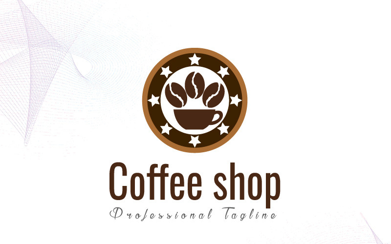 Download Шаблон логотипа "Coffee shop Logo Template" / Coffee shop Logo Template - Шаблон логотипа на тему графика cafe club coffee artisan bar house shop colorful creative espresso fresh roasted hipster logo retro template