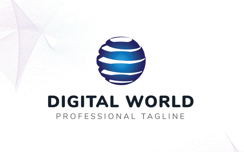 Digitális világ logó sablon