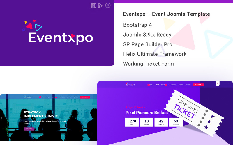 Eventxpo - шаблон Joomla для мероприятий и конференций