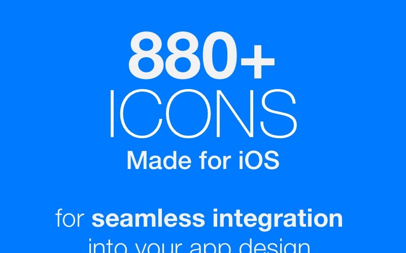 Download Набор иконок "880 Icons Made for iOS Set" / 880 Icons Made for iOS Set - Набор иконок на тему графика ios icons line icons icon collection interface app ux design