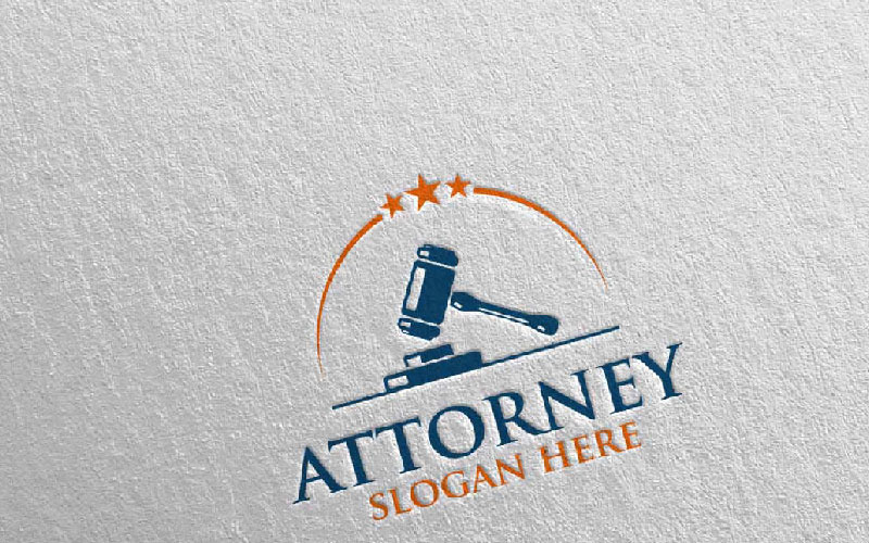 Hukuk ve Avukat Tasarımı 10 Logo Şablonu