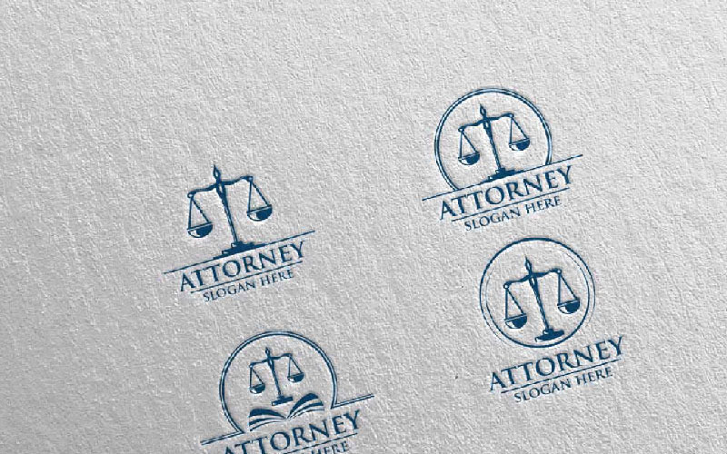 Hukuk ve Avukat Tasarımı 11 Logo Şablonu