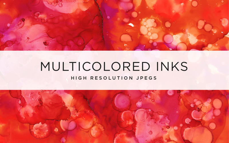 Download Иллюстрация "Multicolored Inks - Volume 3 - Illustration" / Multicolored Inks - Volume 3 - Illustration - Иллюстрация на тему графика ink inks watercolor watercolour paint abstract background texture textures strong bold colorful colourful red green blue purple orange pink yellow