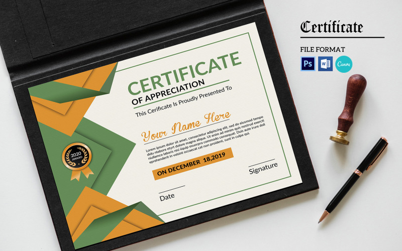 Plantilla imprimible de certificado de agradecimiento multipropósito