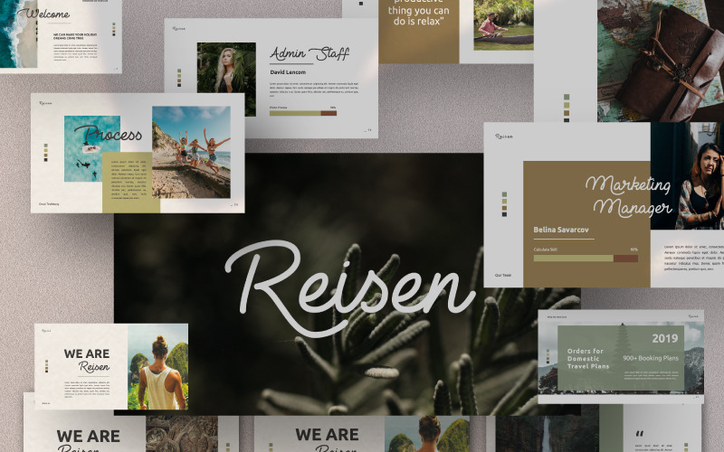 REISEN Plantilla de presentación de PowerPoint