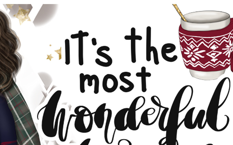 Download Иллюстрация "Wonderful Time Clipart & Patterns - Illustration" / Wonderful Time Clipart & Patterns - Illustration - Иллюстрация на тему графика bear sublimation surface girls dog christmas new year reindeer sticker noel pattern clipart scrapbooking frozen tree winter illustration xmas snow