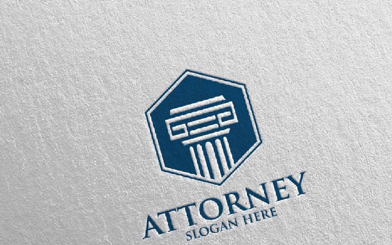 Закон и адвокат Дизайн 1 шаблон логотипа