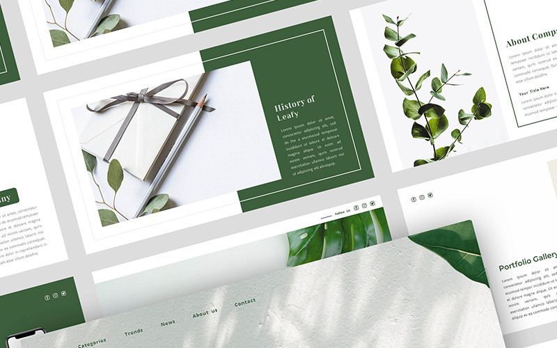 LEAFY PowerPoint-mall