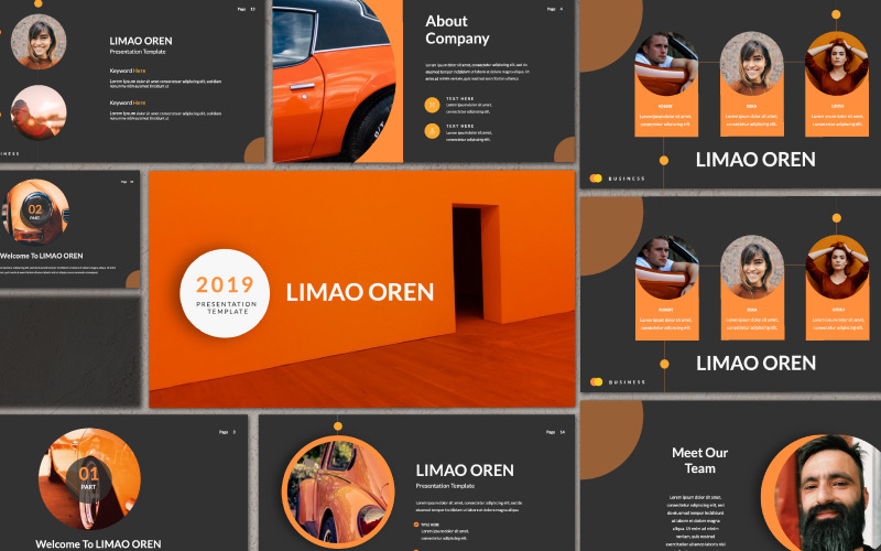 Limaou Oren Presentation PowerPoint template