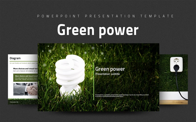 Modelo de Power Green PowerPoint