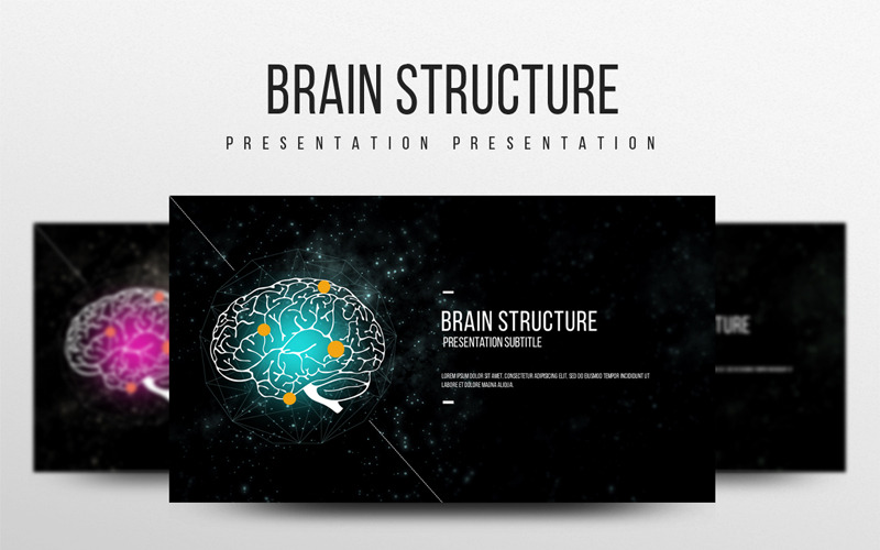 Šablona PowerPointu Brain Structure