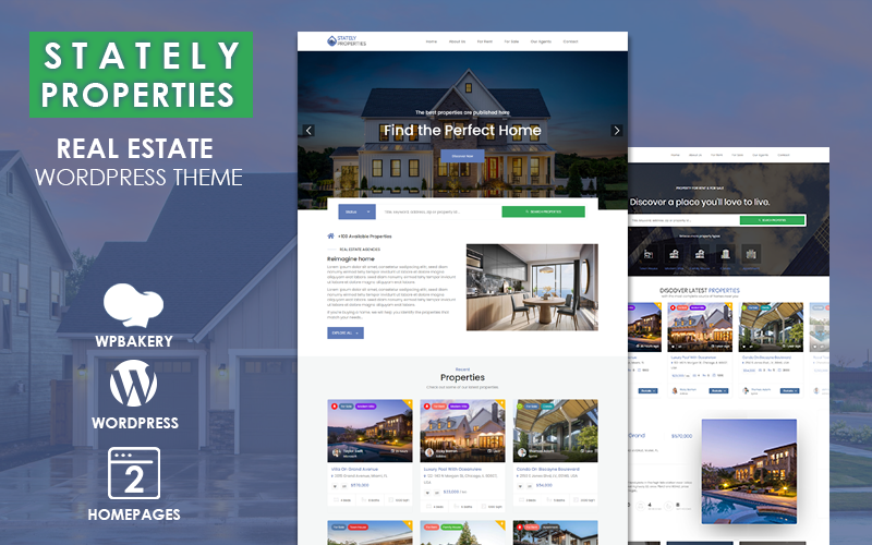 Stately Properties - Real Estate WordPress Theme