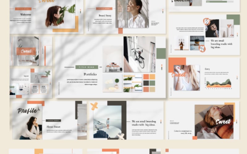 Süße Präsentation PowerPoint-Vorlage