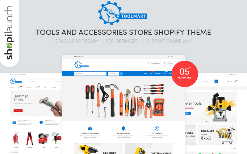 ToolMart - Магазин инструментов и аксессуаров, адаптивная тема Shopify