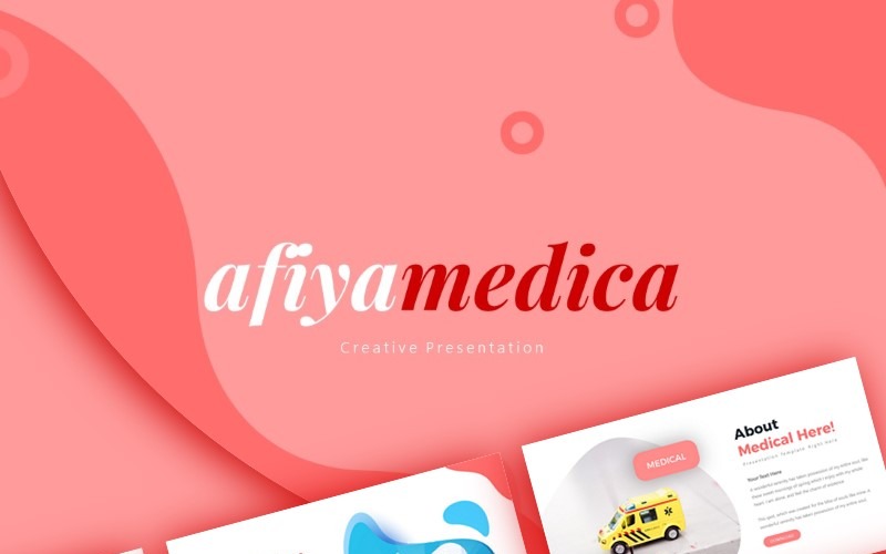 Afiyamedica medizinische Präsentation PowerPoint-Vorlage