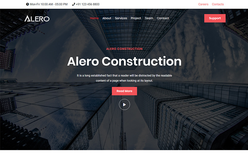 Construction & Industry HTML5 Landing Page Template