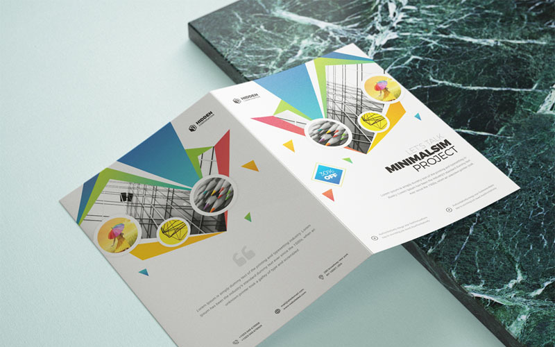 Brochure à deux volets de la couverture arrière - Modèle d'identité d'entreprise