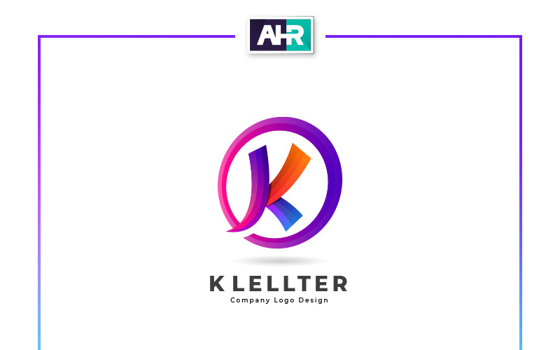 Download Шаблон логотипа "Colorful K Letter Design Logo Template" / Colorful K Letter Design Logo Template - Шаблон логотипа на тему графика 