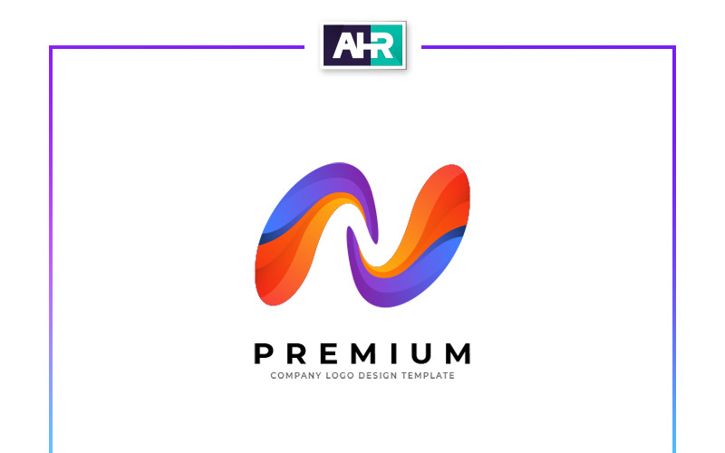 Download Шаблон логотипа "Colorful N Letter Design Logo Template" / Colorful N Letter Design Logo Template - Шаблон логотипа на тему графика 