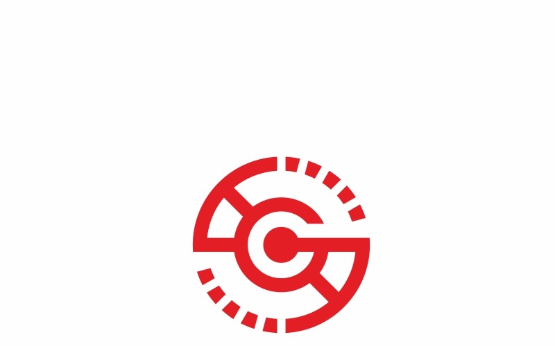 Kruh S dopis Logo šablona