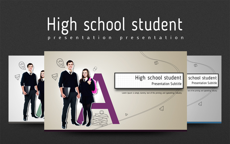 Plantilla de PowerPoint - estudiante de secundaria