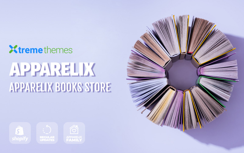 Шаблон интернет-магазина Apparelix Books Shopify Тема