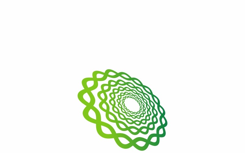 Шаблон логотипа ДНК круг