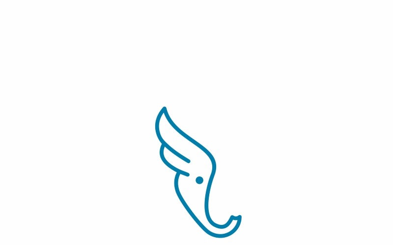 Шаблон логотипа слона