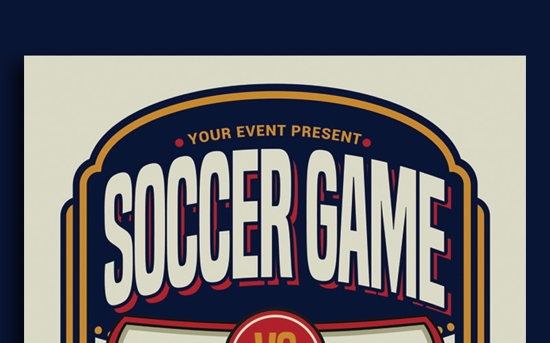 Soccer Game Sport Flyer - Corporate Identity Template