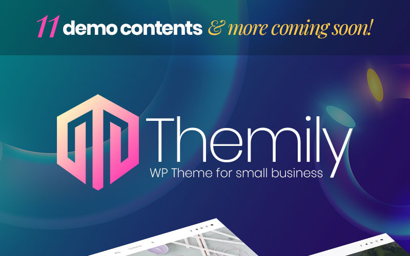 Tema de WordPress multipropósito para pequeñas empresas de Themily Pro