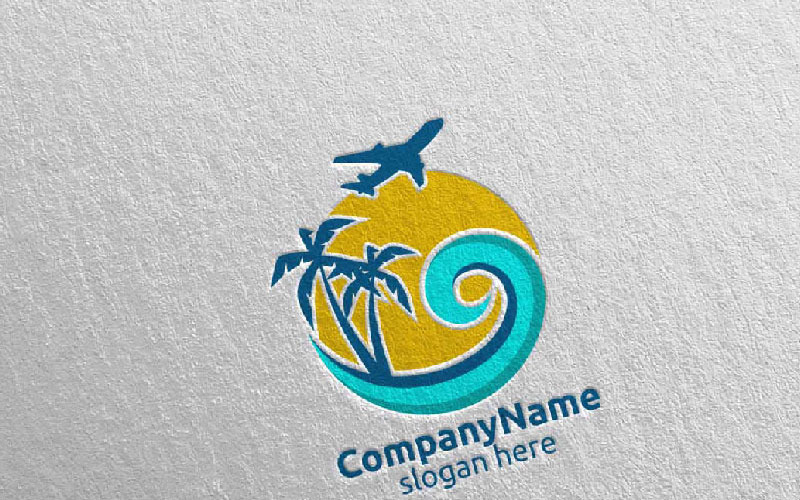 Download Шаблон логотипа "Travel and Tourism for Hotel and Vacation 24 Logo Template" / Travel and Tourism for Hotel and Vacation 24 Logo Template - Шаблон логотипа на тему графика hotel transportation ocean sun journey beach airplane icon vector plane vacation tourism logo travel tour holiday agency flight trip summer