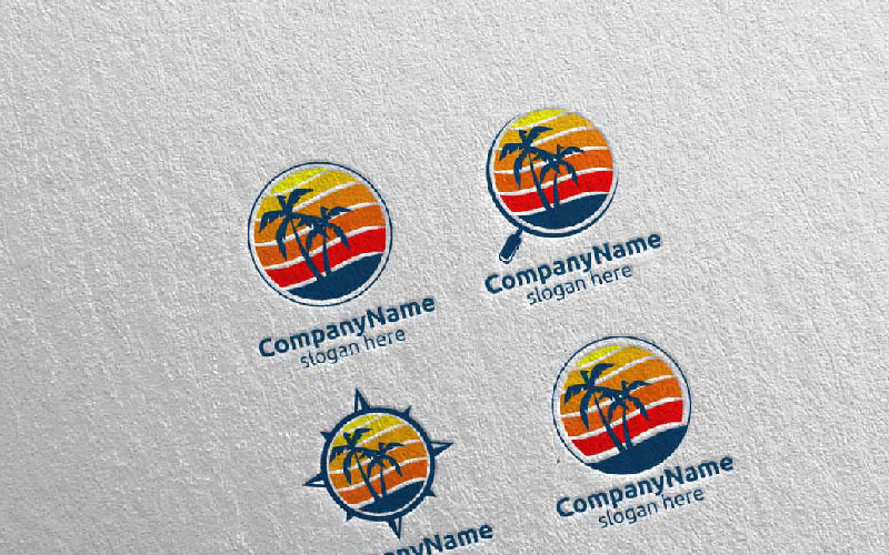 Download Шаблон логотипа "Travel and Tourism for Hotel and Vacation Illustration 1 Logo Template" / Travel and Tourism for Hotel and Vacation Illustration 1 Logo Template - Шаблон логотипа на тему графика hotel transportation ocean sun journey beach airplane icon vector plane vacation tourism logo travel tour holiday agency flight trip summer