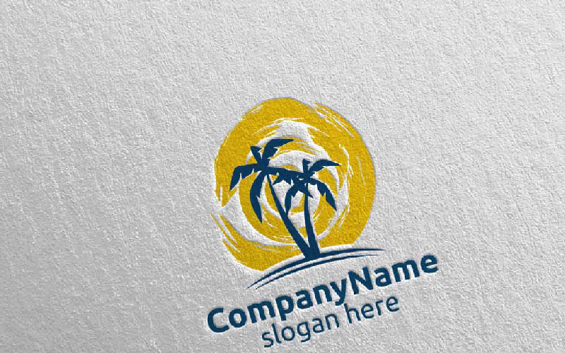 Download Шаблон логотипа "Travel and Tourism for Hotel and Vacation Illustration 2 Logo Template" / Travel and Tourism for Hotel and Vacation Illustration 2 Logo Template - Шаблон логотипа на тему графика hotel transportation ocean sun journey beach airplane icon vector plane vacation tourism logo travel tour holiday agency flight trip summer