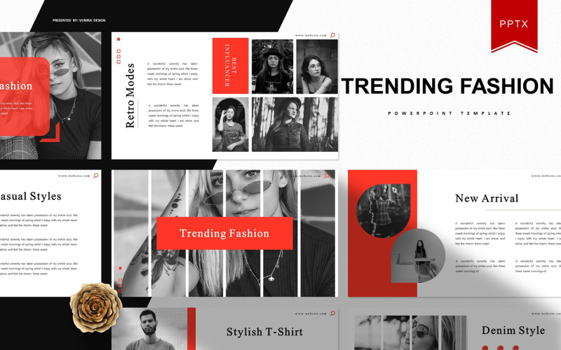 Trendy Moda | Szablon programu PowerPoint