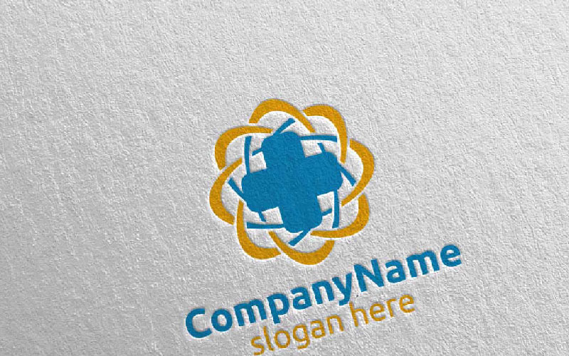Modelo de logotipo do Biomedicina Cross Medical Hospital 25
