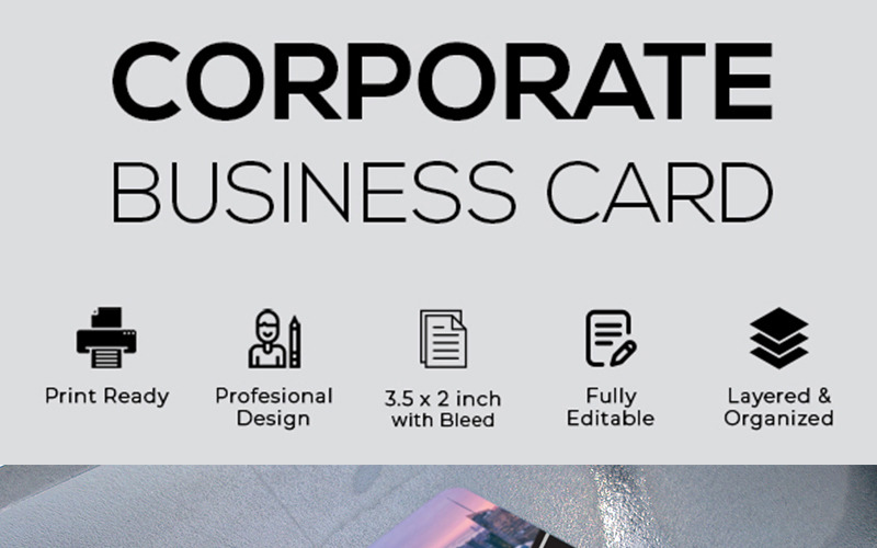 Blackish Business Card - Corporate Identity Template